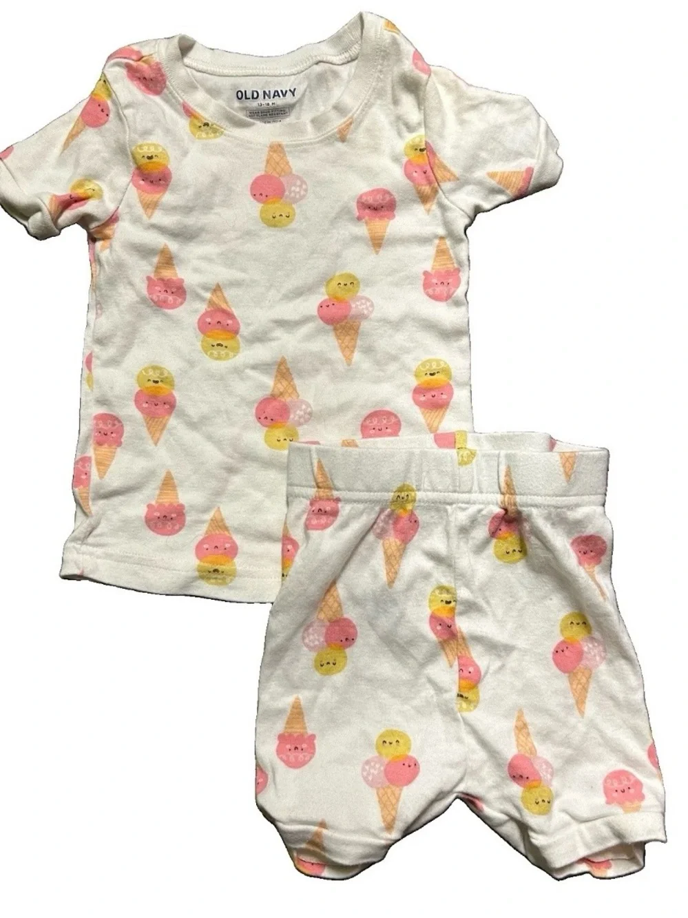 Toddler Girl Summer Clothing Pajama Set Tank Tops T Shirts Size 12-18 Months